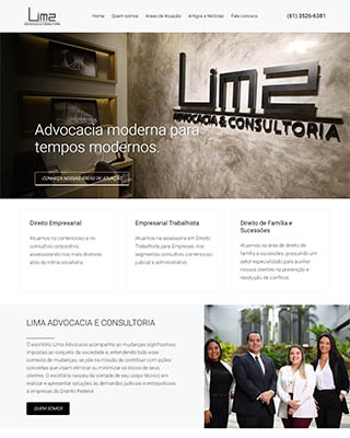 Site da Lima Advocacia